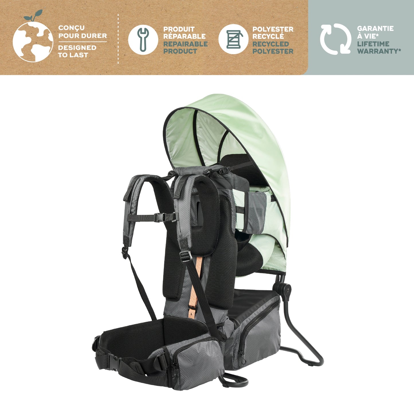 Babymoov Porte-bébé dorsal Moov & Hike vert clair