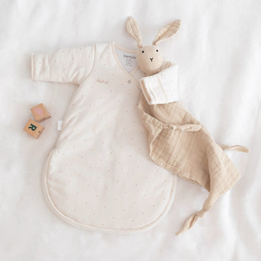 Bemini Sac de couchage d'hiver Magic Bag Pady Jersey Small Dot  55 cm écru