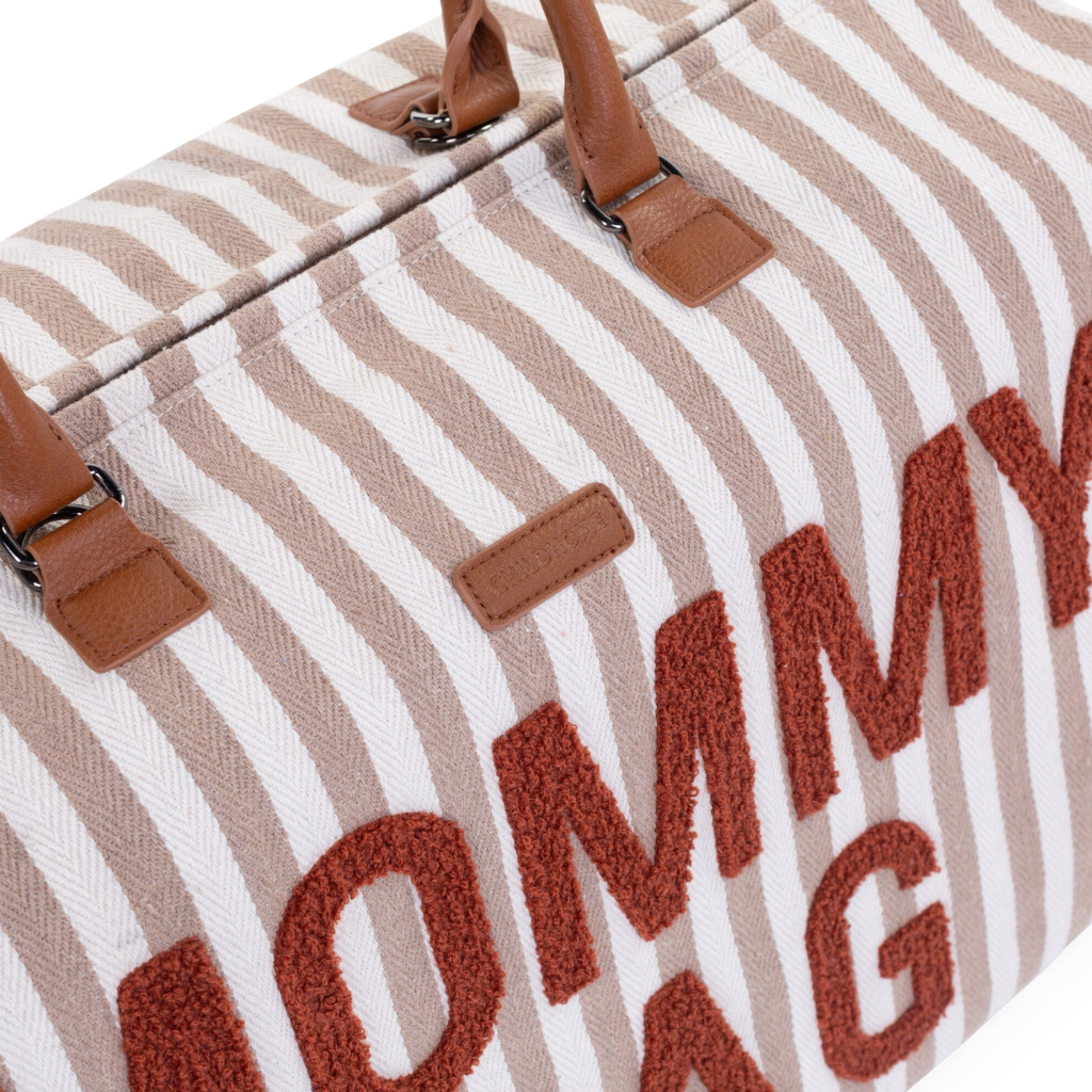 Childhome Verzorgingstas Mommy Gag strepen Nude/Terracotta