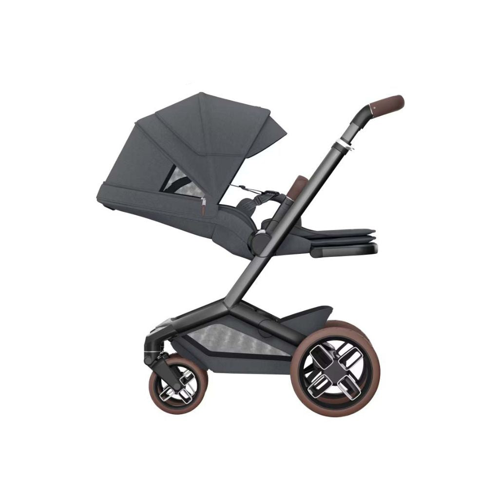 Maxi-Cosi Kinderwagen 4-in-1 Fame Twillic Graphite + draagmand + Autostoel Pebble 360 pro 2 + basis Familyfix 360 Pro