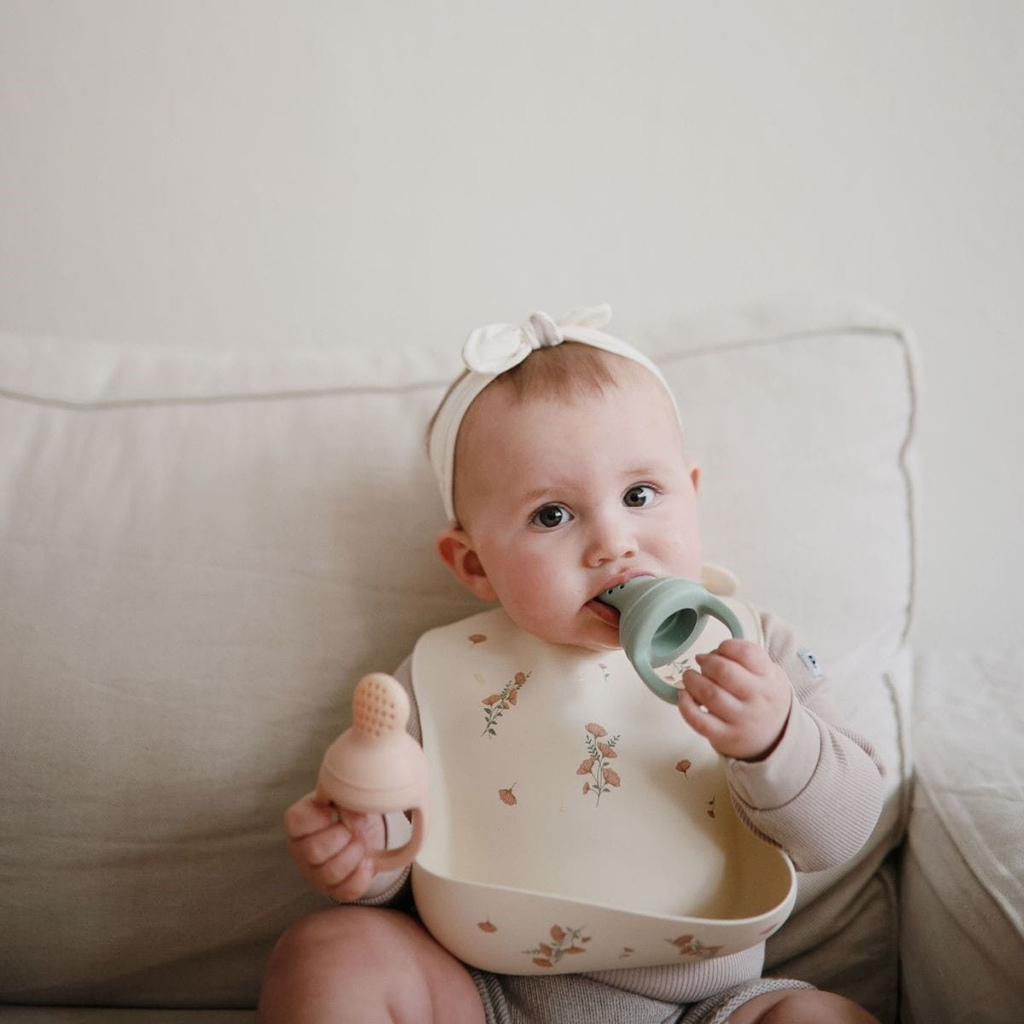 Mushie Sabbelzakje Fresh Food Feeder Blush - 2 stuks