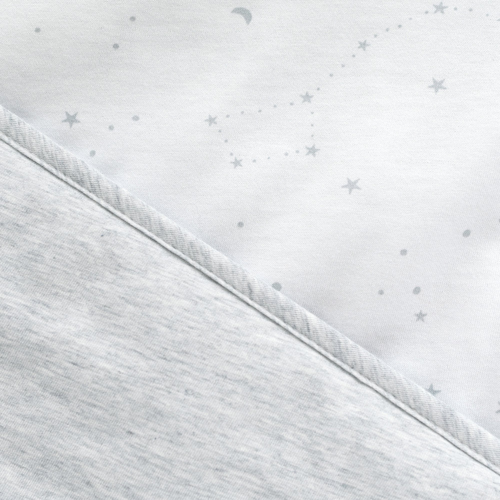 Bemini Couverture d'automne/hiver Stary coton/jersey blanc/gris