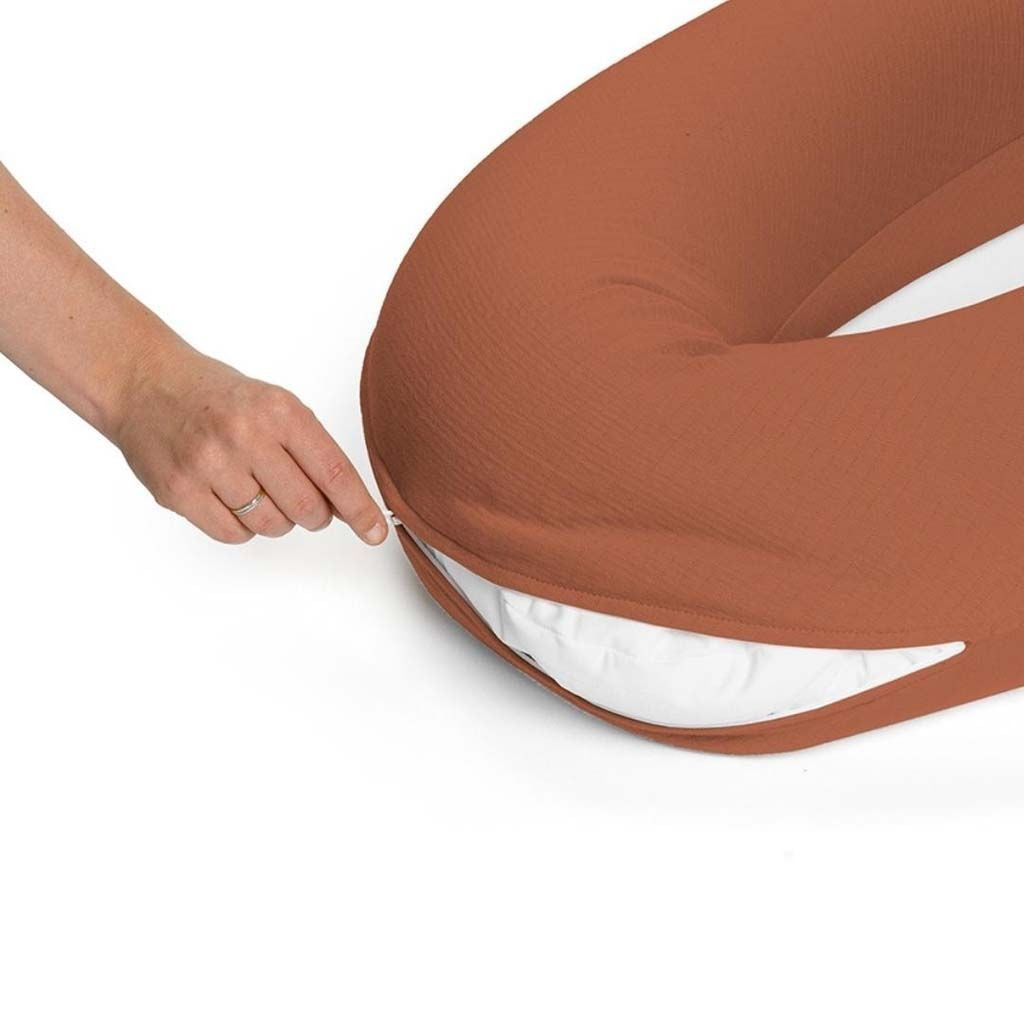 doomoo Housse pour coussin d'allaitement Softy terracotta