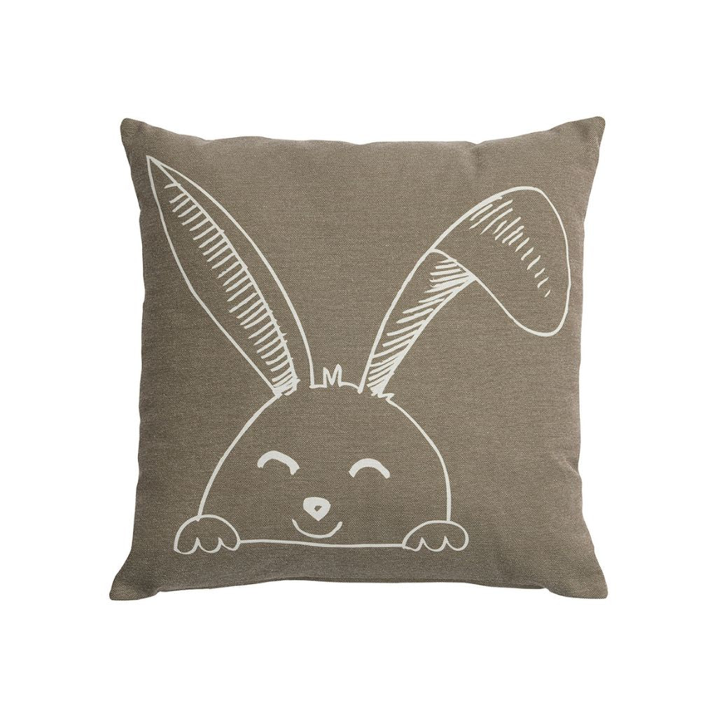 LIFETIME Coussin Happy Rabbit brun