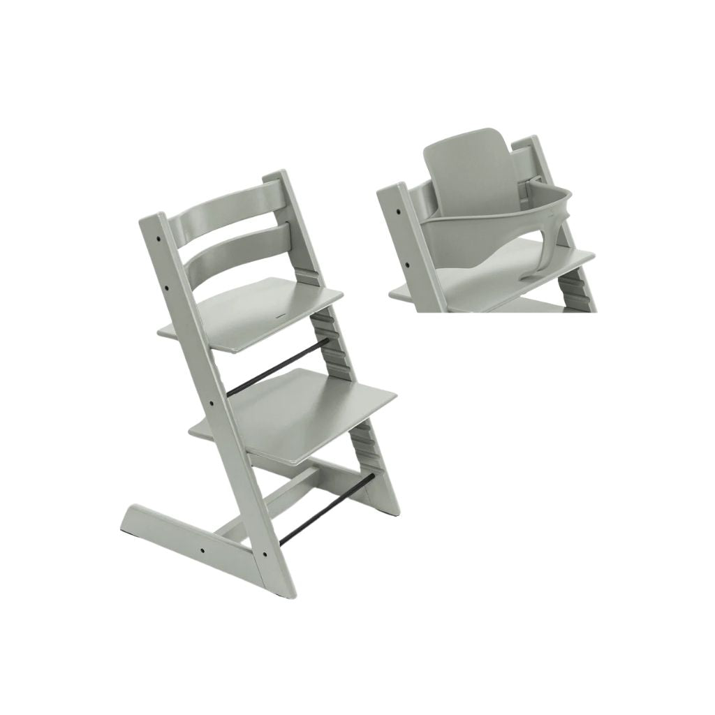 Stokke® Eetstoel Tripp Trapp® + beugel Baby Set² Glacier Green
