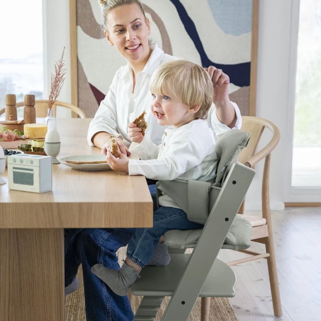 Stokke® Eetstoel Tripp Trapp® + beugel Baby Set² Glacier Green