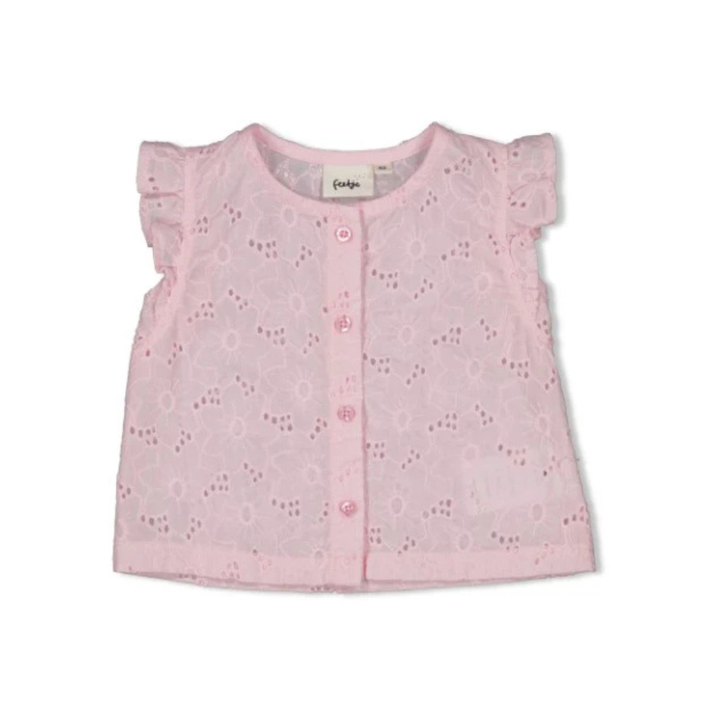 Feetje Top + short broderie Summer Woven m 68 Lilac Meisjes