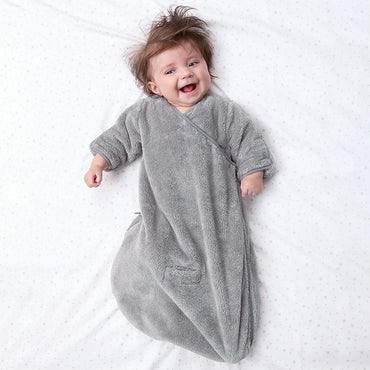 Bemini Sac de couchage d'hiver fleece softy gris 60 cm