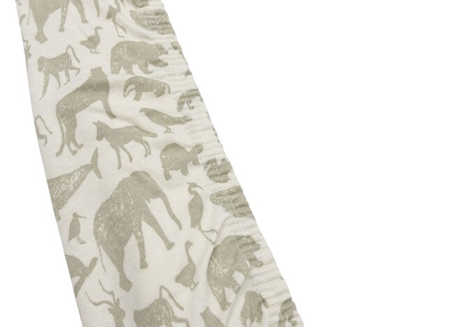 Jollein Housse pour matelas à langer Animals Olive Green