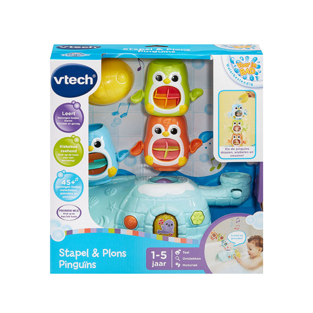 VTech Jouet de bain Pingouins à empiler
