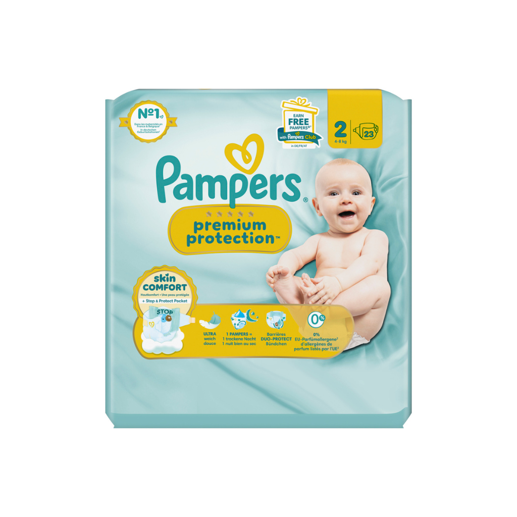 Pampers Wegwerpluiers Premium Protection Maat 2