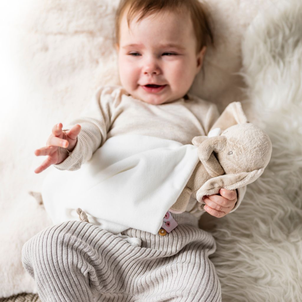 Nattou Doudou éléphant blanc cassé 27 x 27 cm