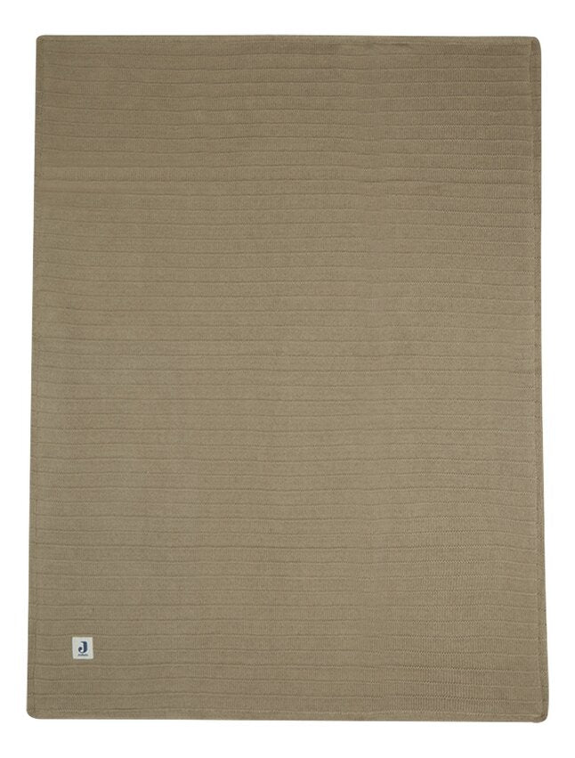 Jollein Couverture pour berceau ou parc Velvet Pure Knit Biscuit