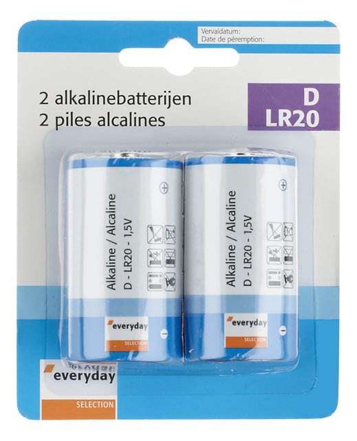 Everyday alkaline lr20 d 2pcs 983010