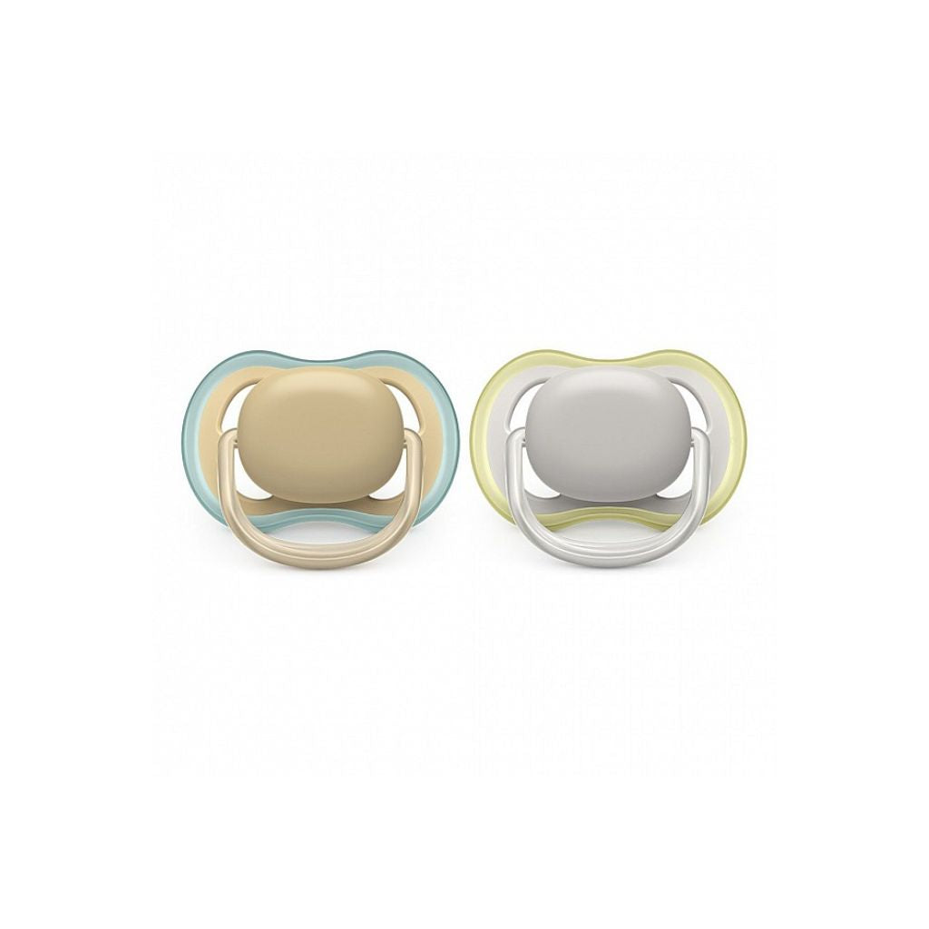 Philips AVENT Fopspeen + 0 maanden Ultra Air groen/grijs - 2 stuks