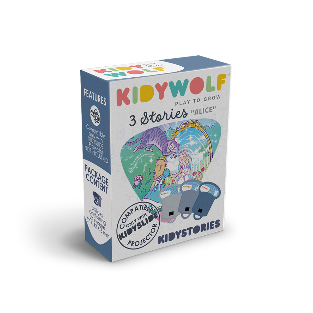 Kidywolf Kidystories Set d'extension histoires pour Kidyslide - Alice in Wonderland