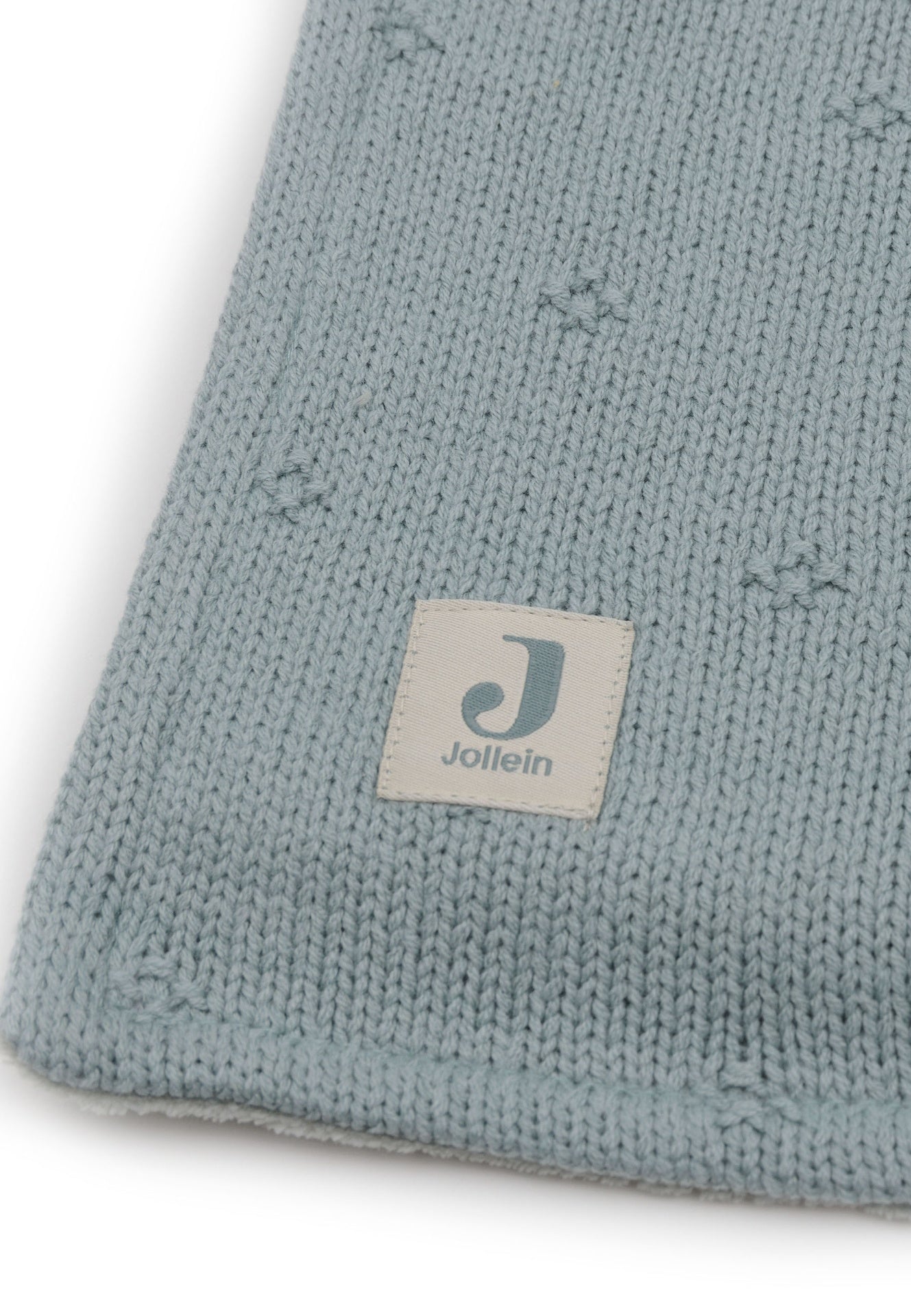 Jollein Couverture d'hiver pour lit Cosy Knit Sea Green coton Lg 150 x L 100 cm