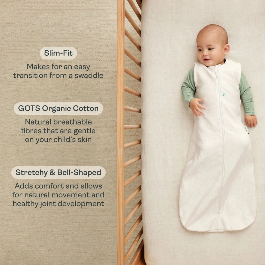 ErgoPouch Inbakerzak Cocoon Heup Dysplasie Oatmeal Marle 3-12m