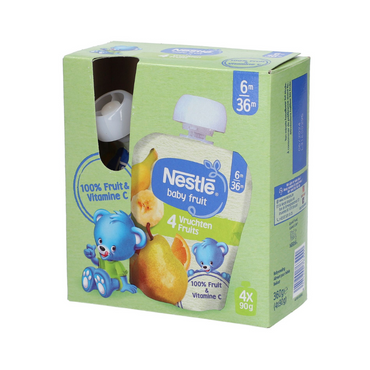 Nestle Compote BABY FRUIT 4 vruchten 90g - 4 stuks