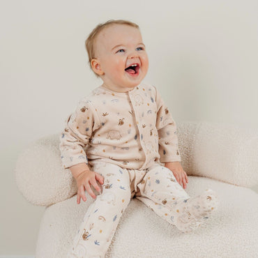 Noukie's Pyjama velours beige Jungle unisexe