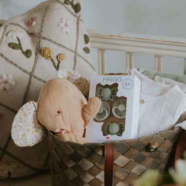 FRIGG Fopspeen 0 - 6 maanden Baby’s First pacifier - Moonlight Sailing Sage - 4 stuks