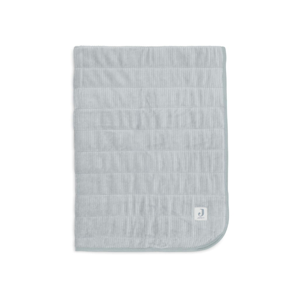 Jollein Couverture pour berceau Velvet Rib Sea Green 75 x 100 cm