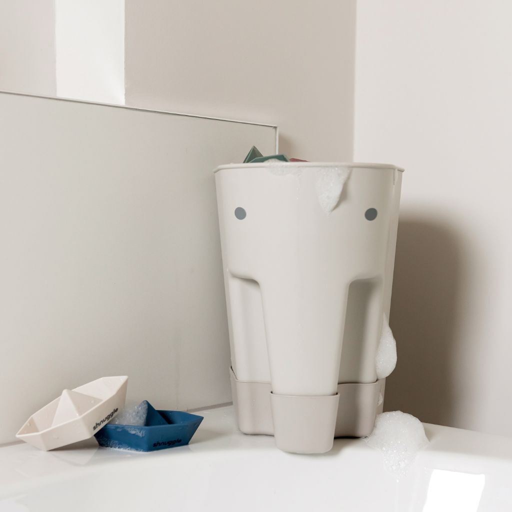 Shnuggle Ellie Bath Toy Caddy - Taupe