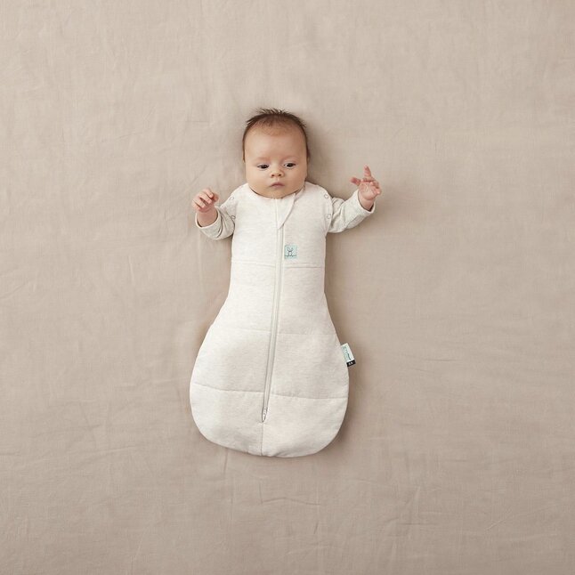 Ergopouch Sac d'emmaillotage/Sac de couchage Cocoon Winter Oatmeal Marle 6-12 mois