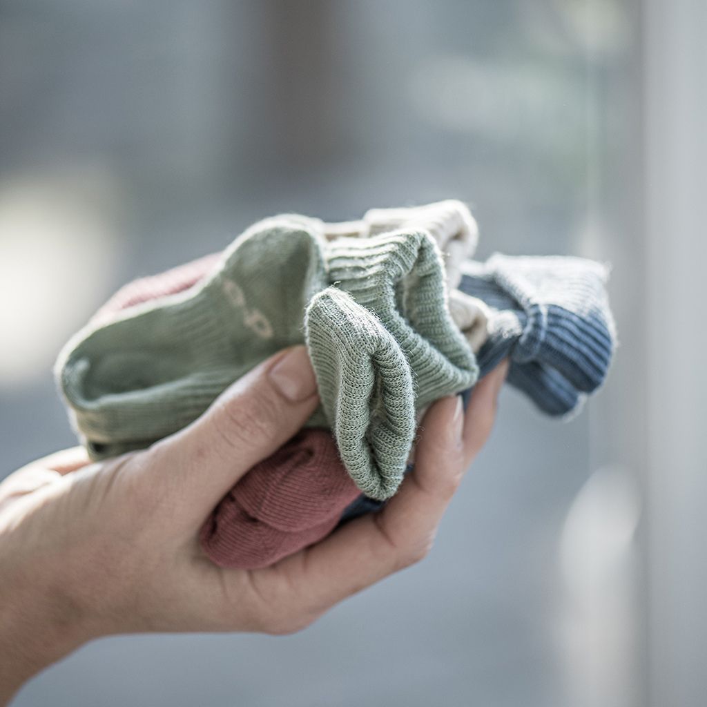 KipKep Blijf sokken 2 paar, m 6-12, calming green, Uniseks