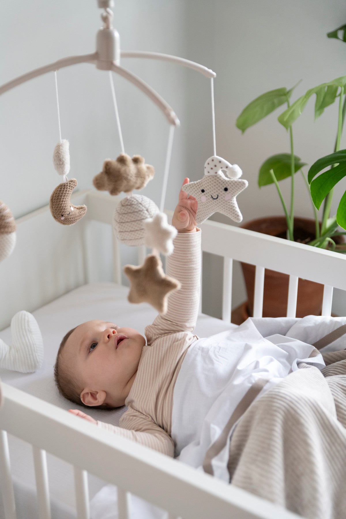 Baby's Only Mobile musical Heaven Clay-Warm Linen