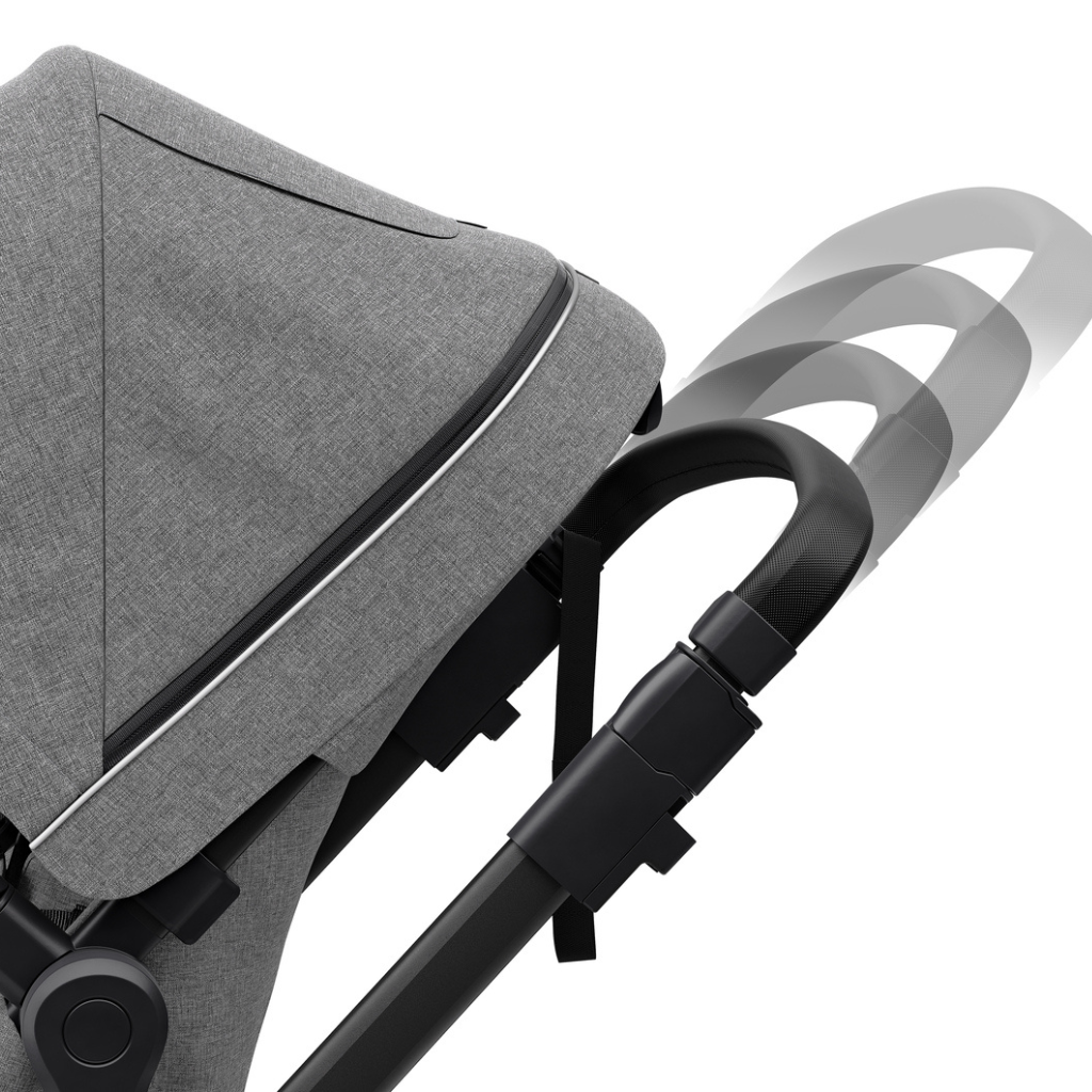 Thule Poussette Sleek Grey melange on black