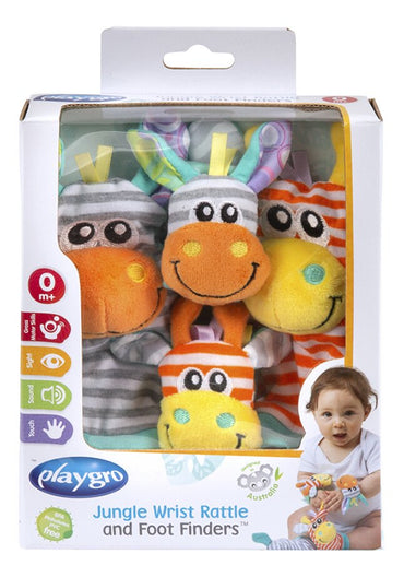 Playgro Pols- en voetrammelaar Zebra & Giraf