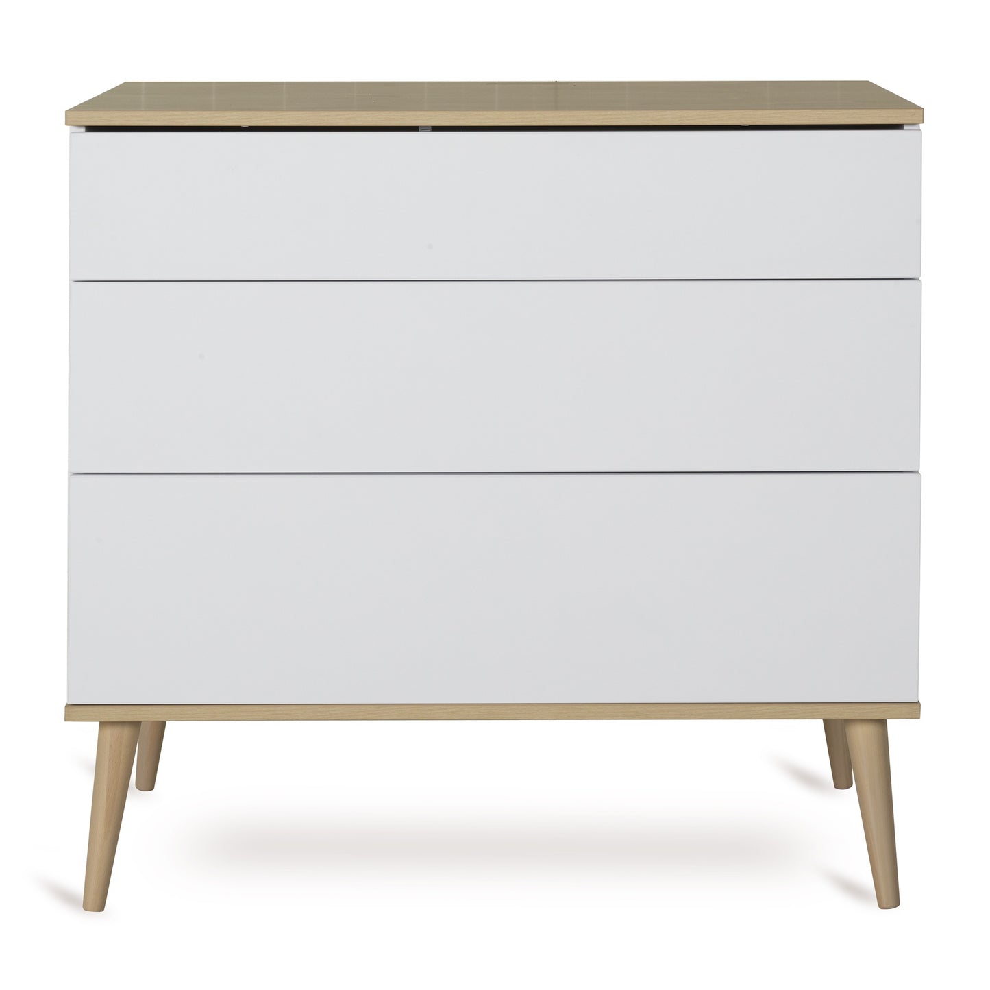Quax Chambre de bébé 2 pièces (lit évolutif L 140 x Lg 70 cm + commode) Flow White