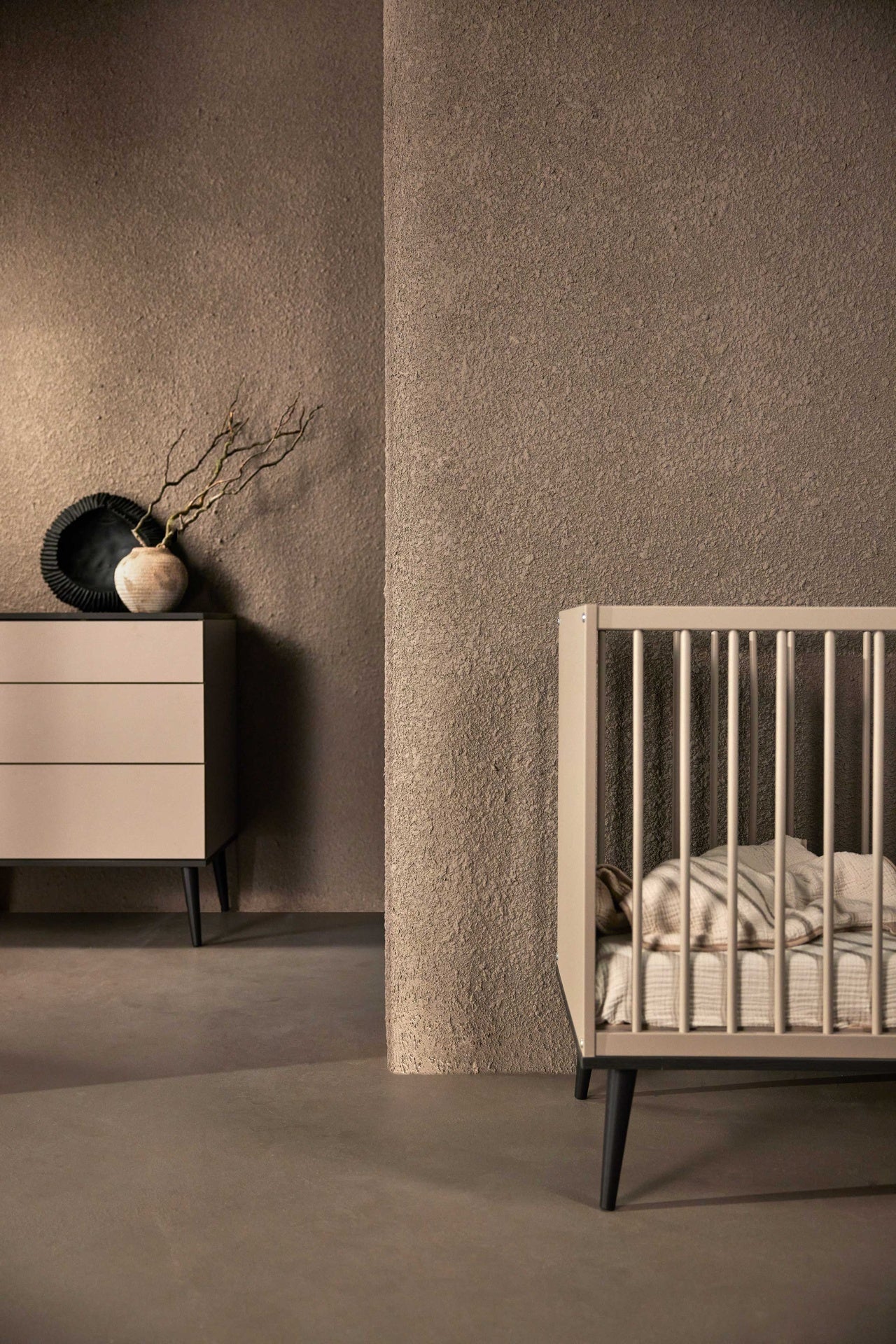Quax Lit de bébé Flow L 120 x Lg 60 cm Stone