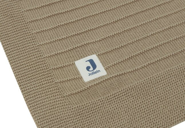 Jollein Couverture pour berceau ou parc Pure Knit Biscuit