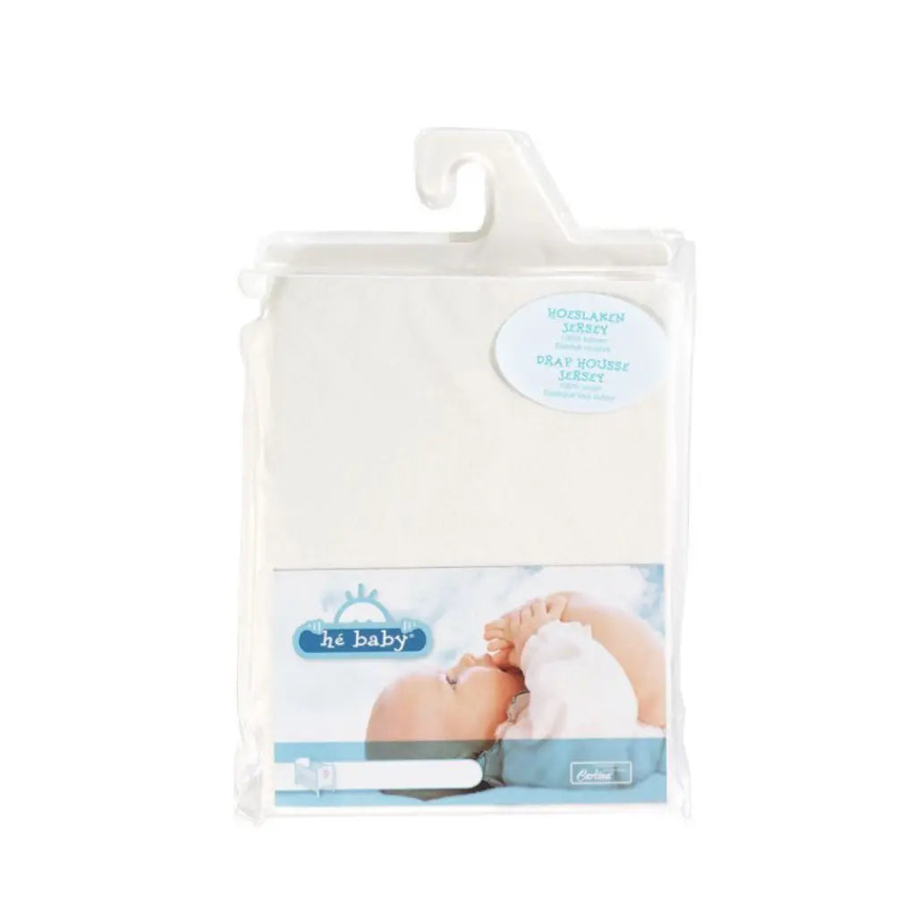 INFO+ hoeslaken katoen geweven, 77x145 (tweelingpark), wit