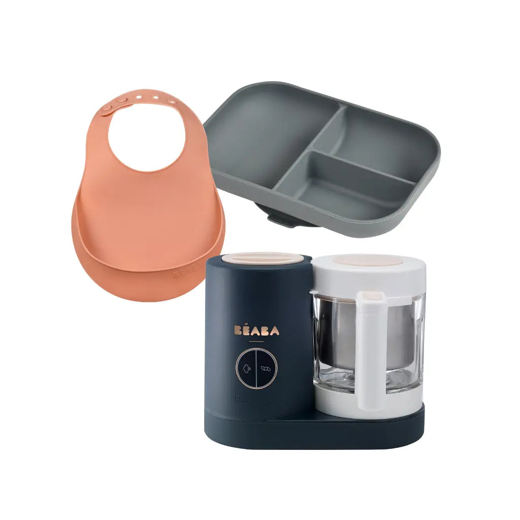 Béaba Stoomkoker-mixer Babycook Neo Night Blue + bord + slab