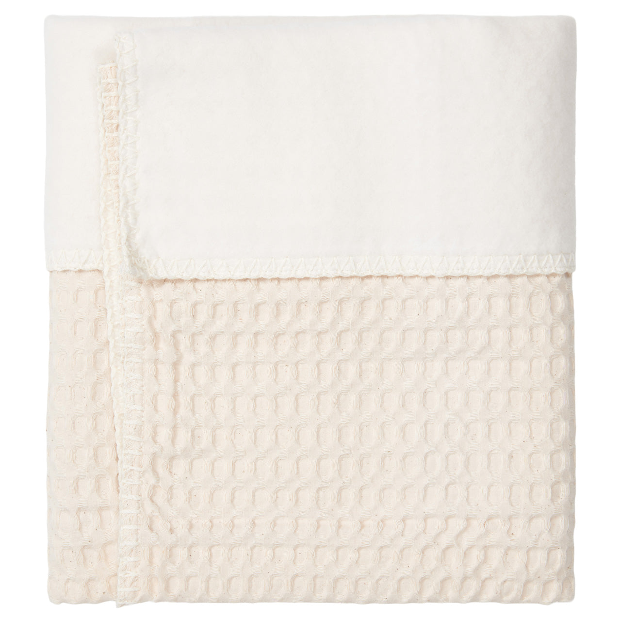 Koeka Couverture pour berceau ou parc Amsterdam Cotton fleece wafel Natural