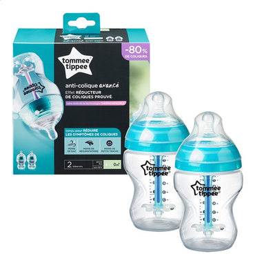 Tommee Tippee Biberon anticolique Avancé transparent/blanc 260 ml - 2 pièces