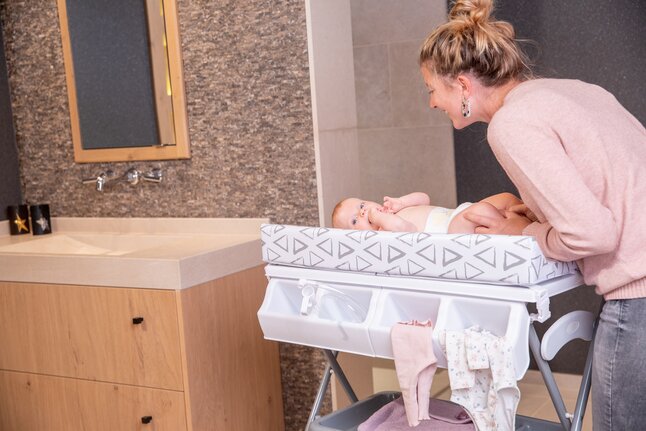 Bo Jungle Table à langer Pensylvania gris