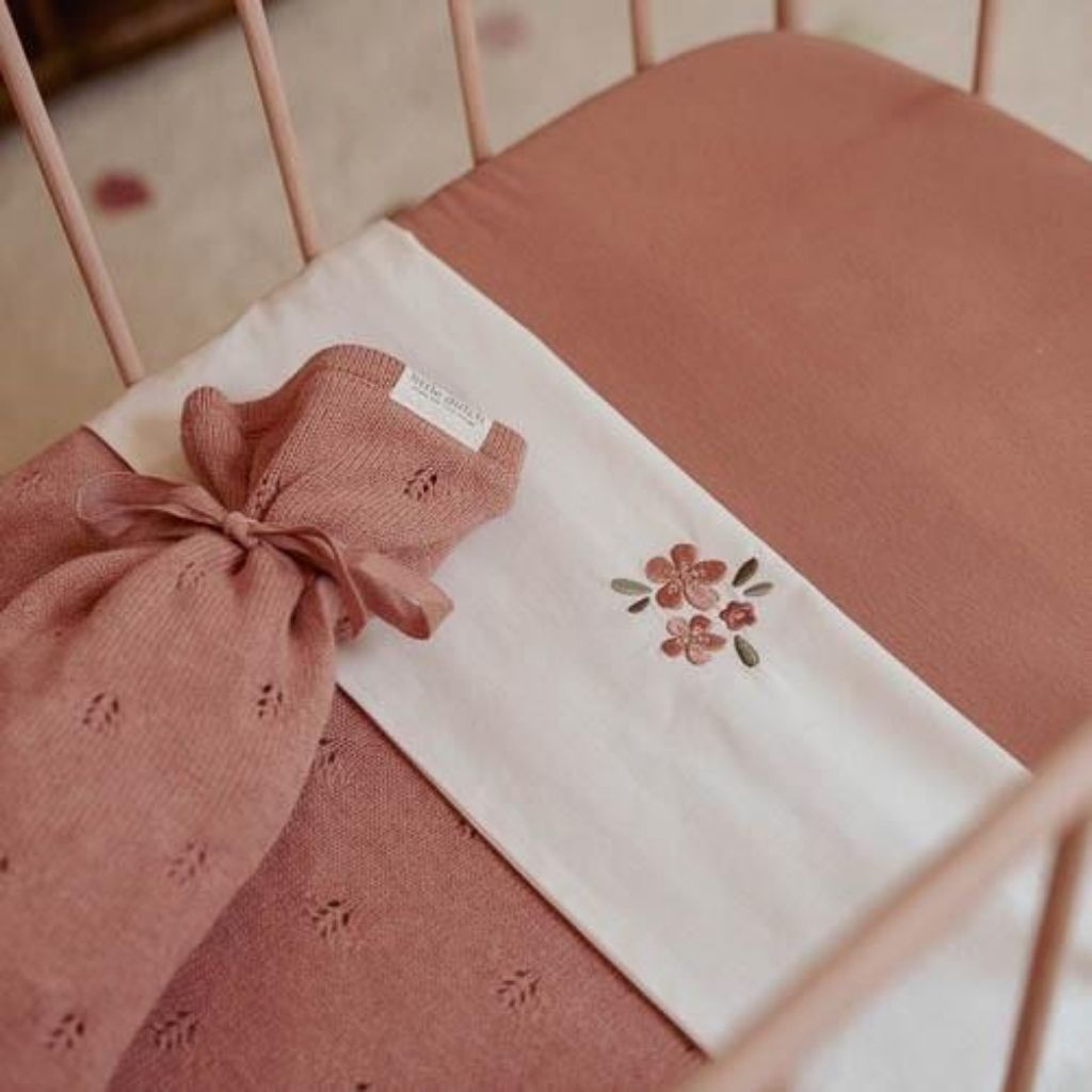 Little Dutch Couverture pour lit Pure Pink Blush coton bio Lg 110 x L 140 cm