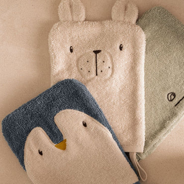 Liewood Gants de toilette Sylvester arctic sea / ocean view - 3 pièces