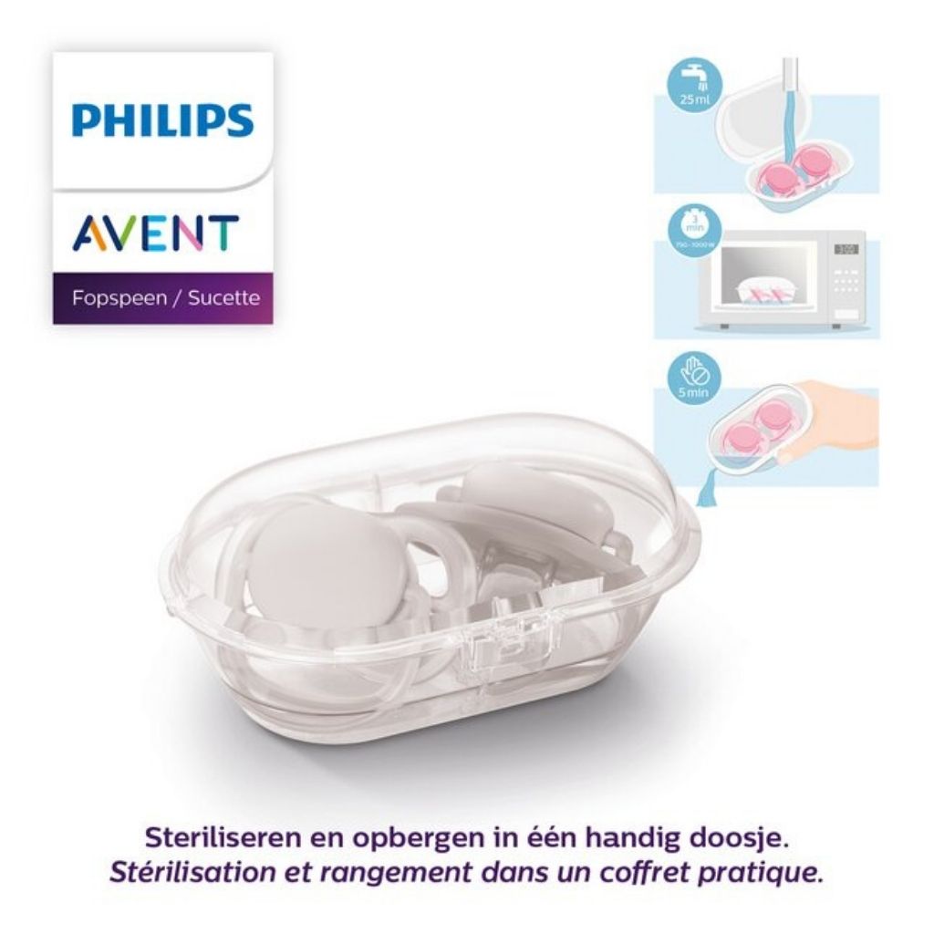Philips AVENT Fopspeen 0 - 6 maanden Air Animals blauw/geel/roze - 2 stuks