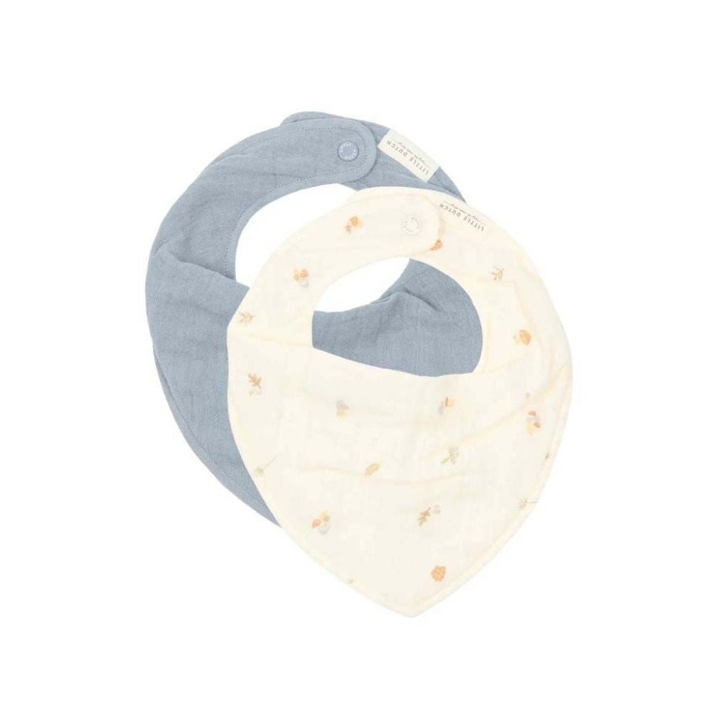 Little Dutch Bandana slab Forest Treasures beige/Denim - 2 stuks