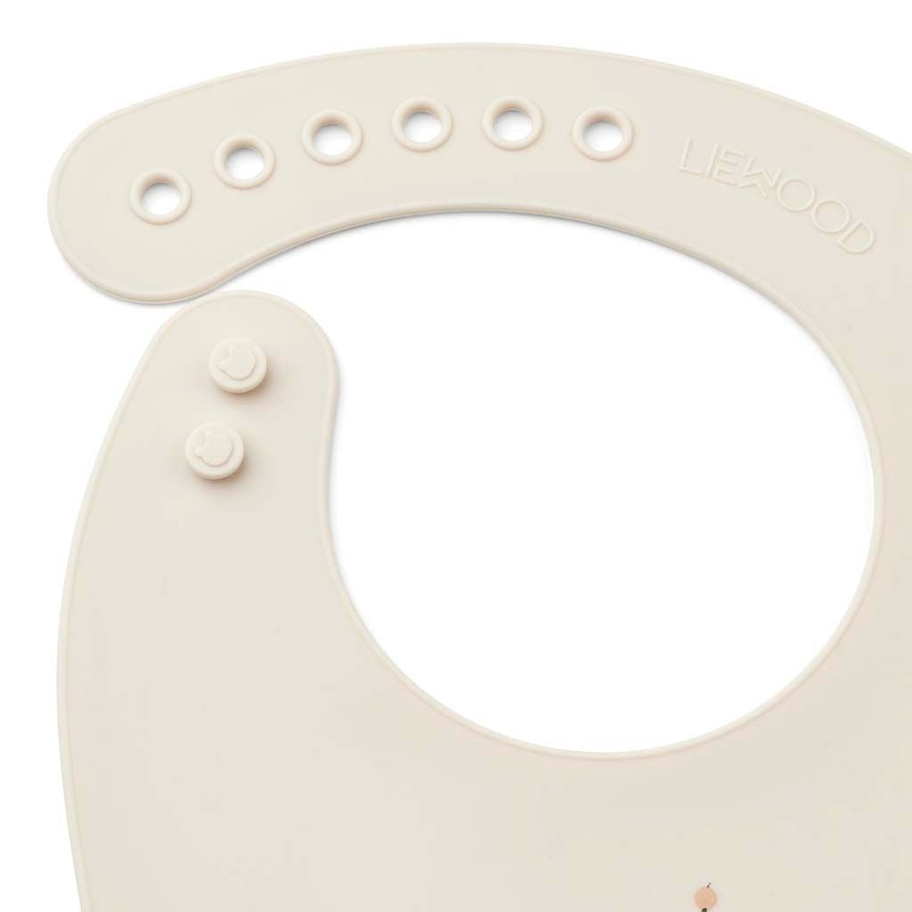 Liewood Slabbetje siliconen Tilda Peach Multi - 2 stuks