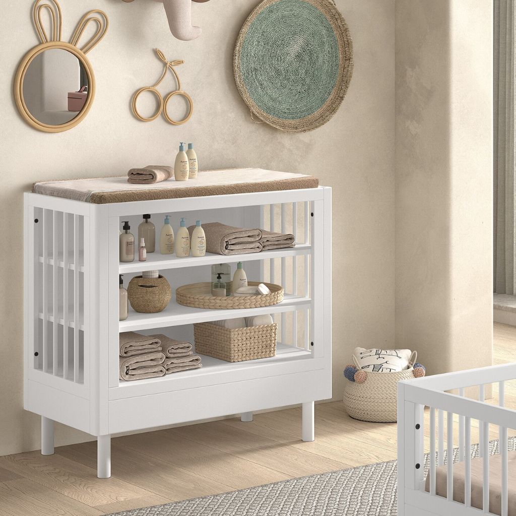 Jaxx 2-delige babykamer (Commode + peuterbed) Forrest Beuk wit