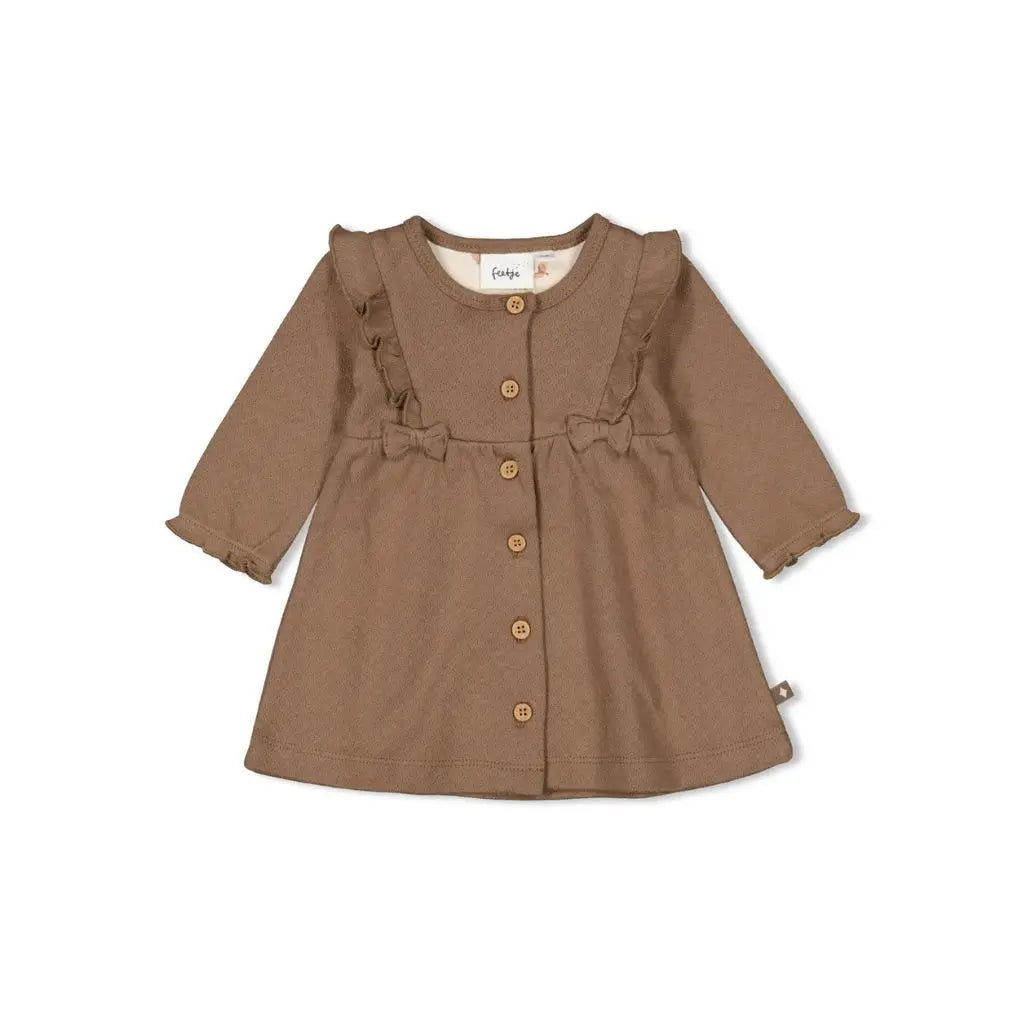Feetje Jurk ruches Dancing In The Moonlight Brown