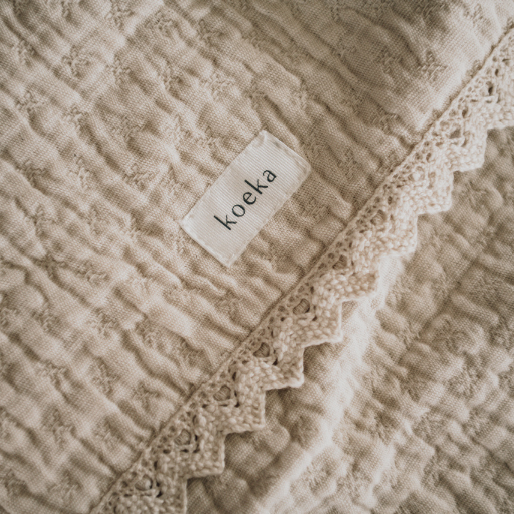 Koeka Couverture pour lit en dentelle Elba 100 x 150 cm