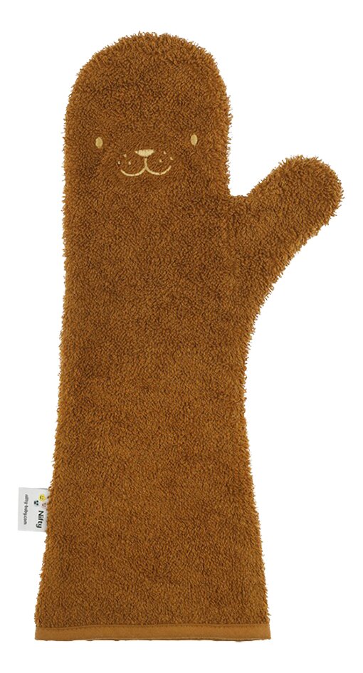 Nifty Washandje Shower Glove Zeehond Caramel
