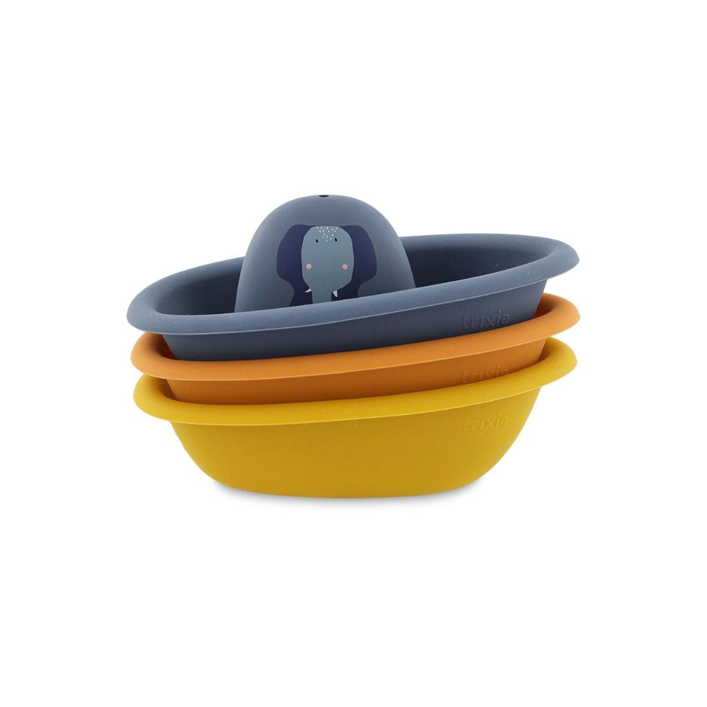 Trixie Jouet de bain Bateaux empilables - 3 pièces